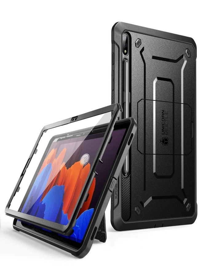 SUPCASE UB Pro Series Case Designed for Samsung Galaxy Tab S7 Plus (2020) / S8 Plus (2022) 12.4 inch , with Built-in Screen Protector & S Pen Holder Full-Body Rugged Heavy Duty Case (Black) - Image 1